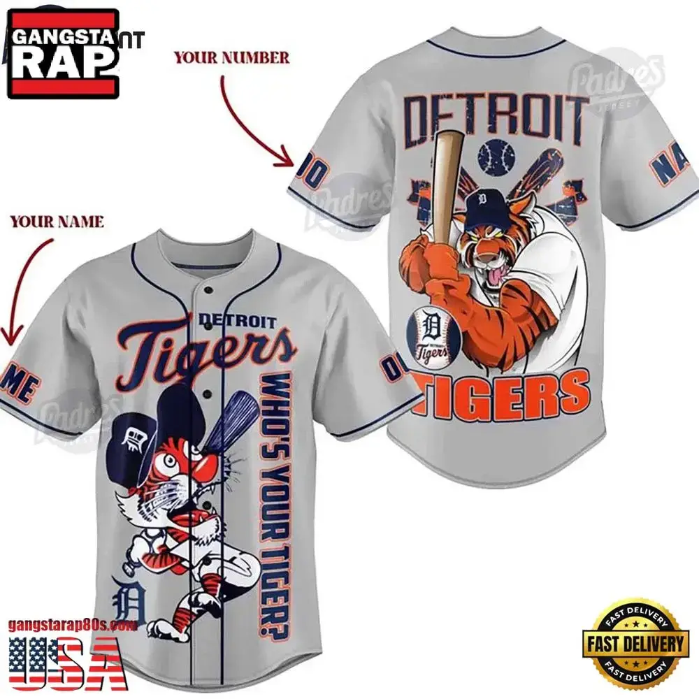 Personalized MLB Detroit Tiger Summer Baseball Jersey Shirt Image