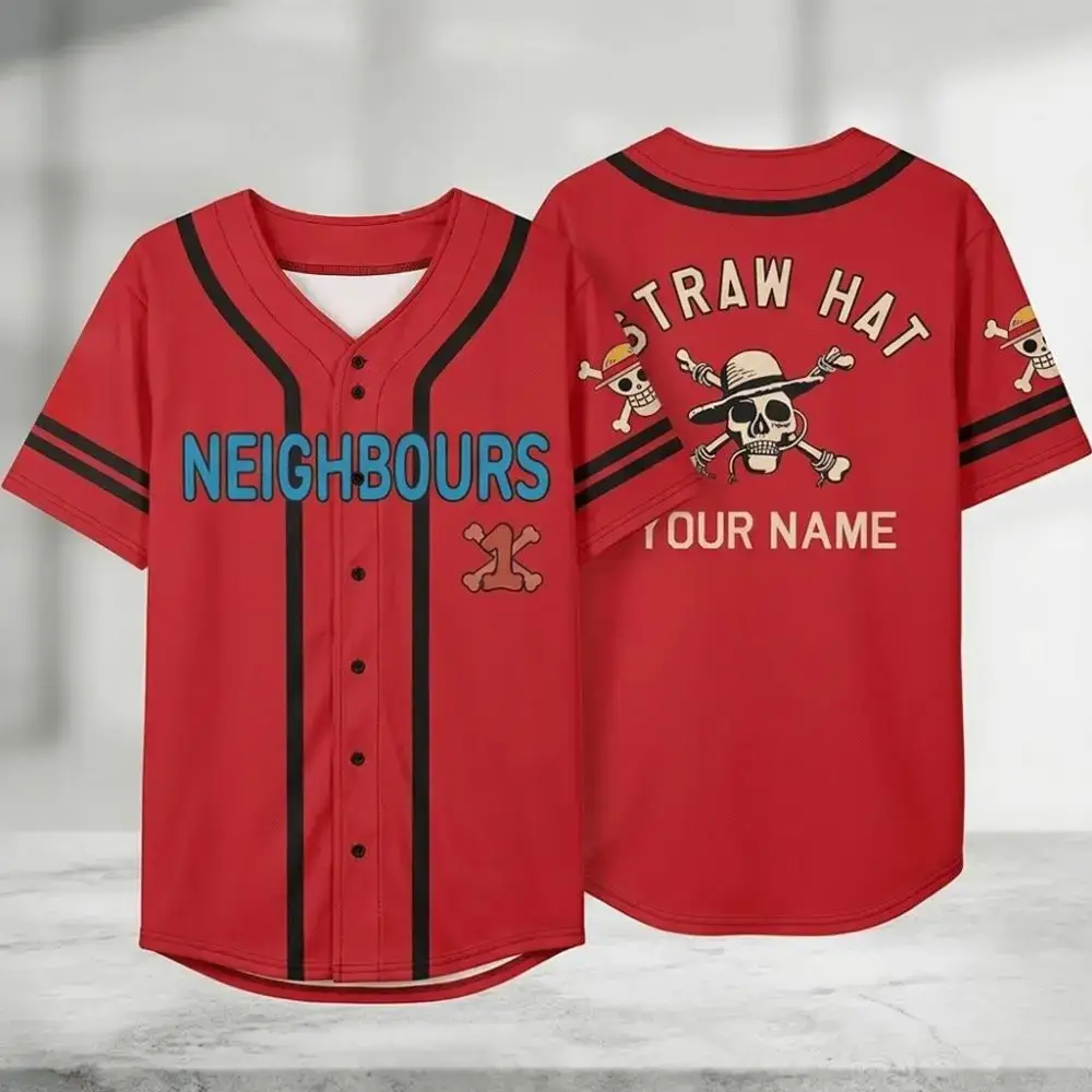 Personalized Netflix One Piece Straw Hat Neighbors Jersey 2026 One Piece Merch Fan Gifts Image