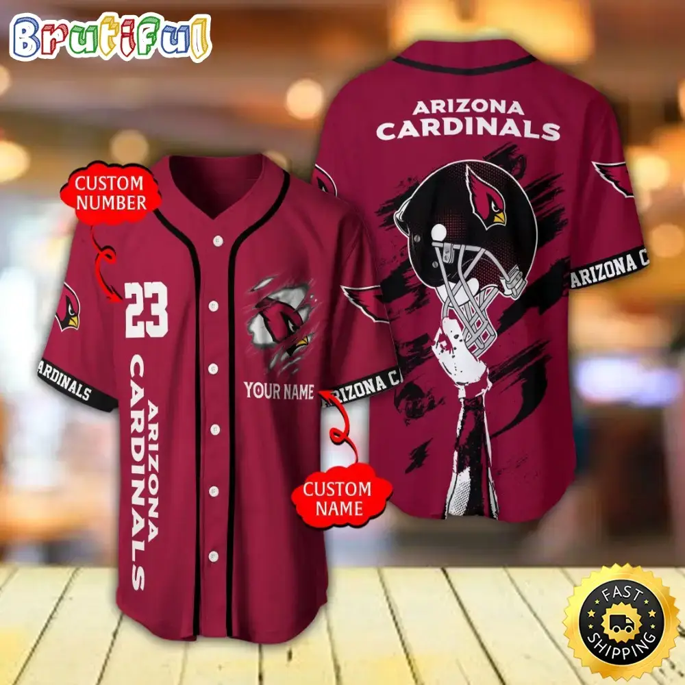 Personalized NFL Arizona Cardinals Baseball Jersey For Fans Image