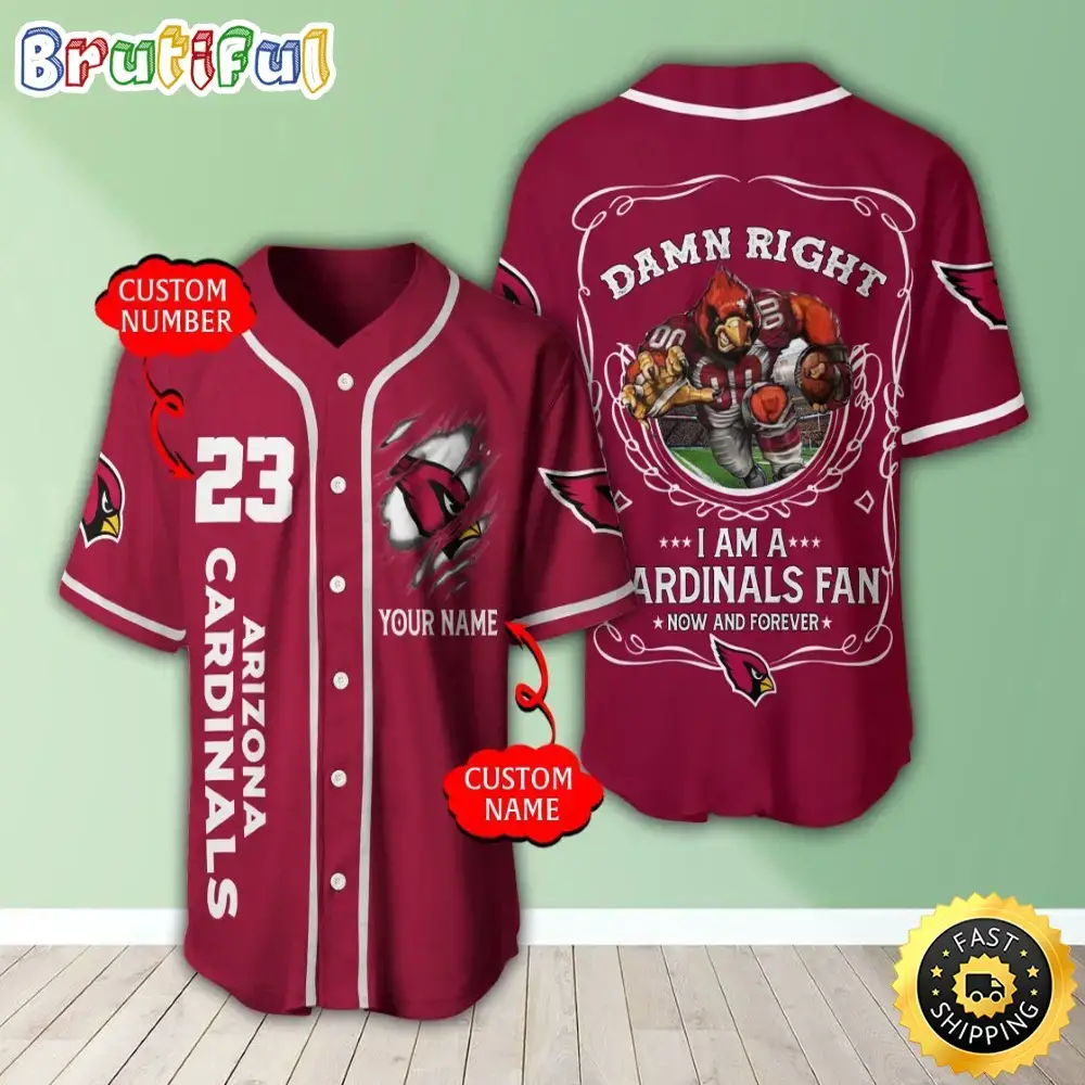 Personalized NFL Arizona Cardinals Baseball Jersey Tradition in Jerseys Image
