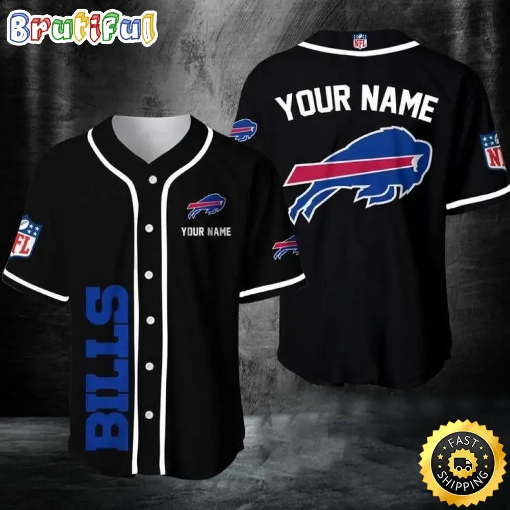 Personalized NFL Buffalo Bills Baseball Jersey Sporty Team Jerseys Image