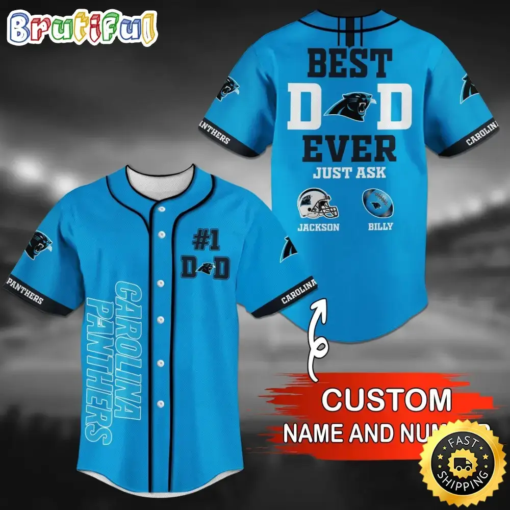 Personalized NFL Carolina Panthers Baseball Jersey Classic Baseball Jerseys Image