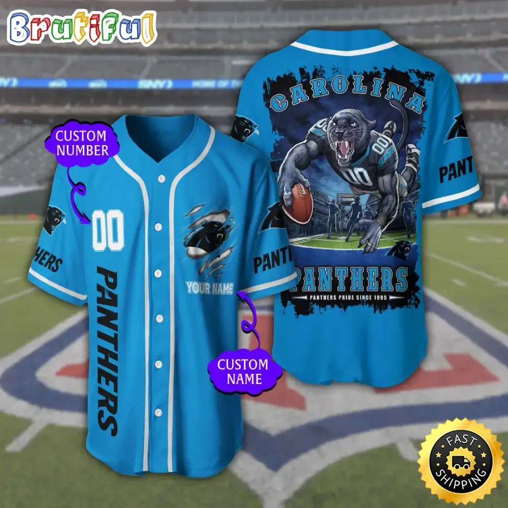 Personalized NFL Carolina Panthers Baseball Jersey Tradition in Jerseys Image
