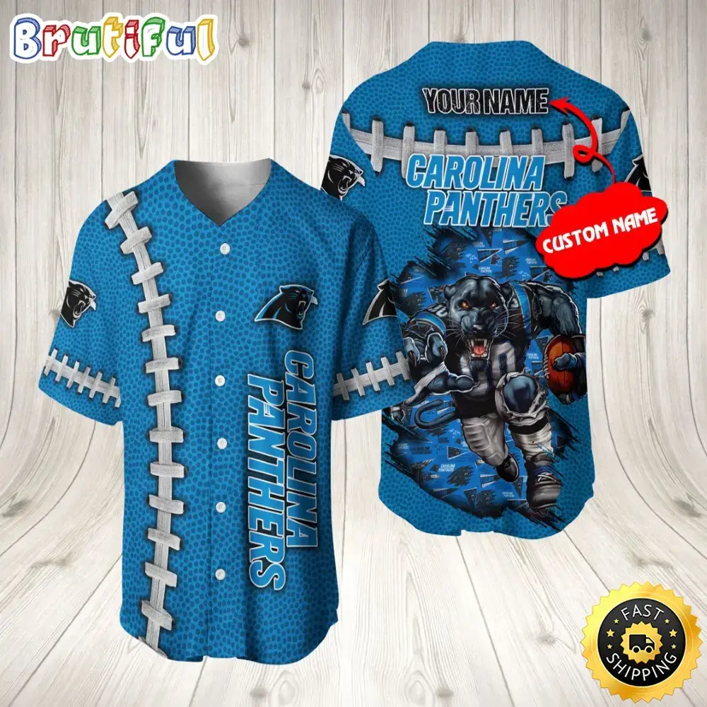 Personalized NFL Carolina Panthers Baseball Jersey Vintage Baseball Gear Image