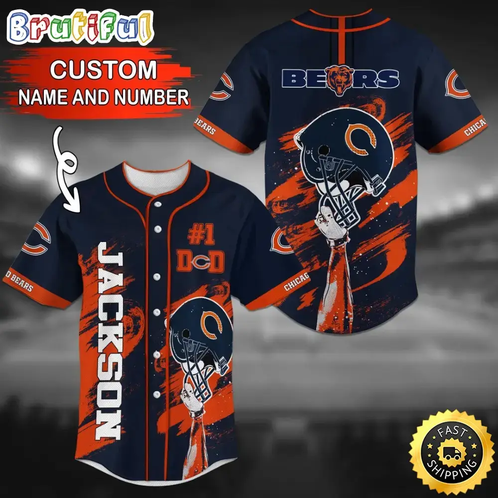Personalized NFL Chicago Bears Baseball Jersey Fan Favorite Jerseys Image