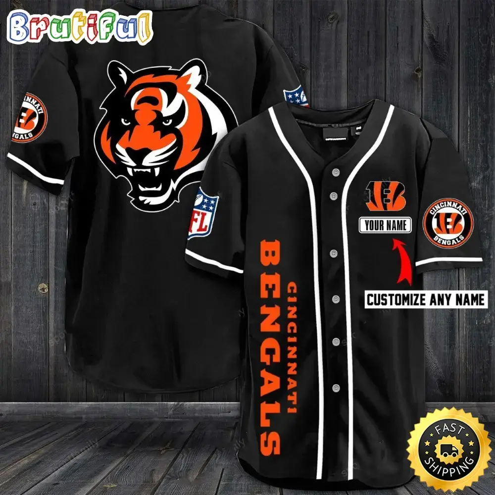 Personalized NFL Cincinnati Bengals Baseball Jersey Sporty Team Jerseys Image