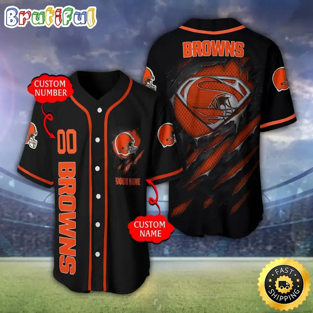Personalized NFL Cleveland Browns Baseball Jersey Tradition in Jerseys Image