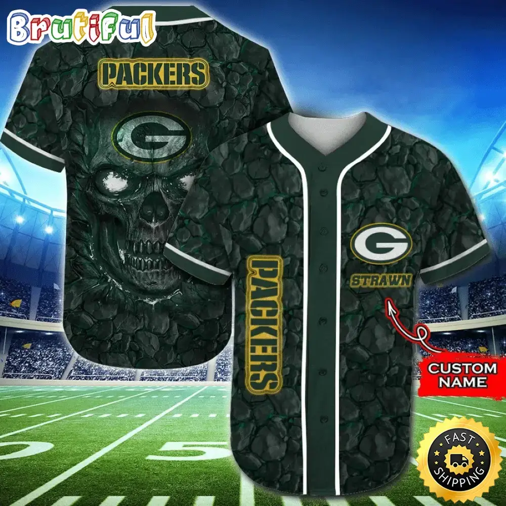 Personalized NFL Green Bay Packers Baseball Jersey Dynamic Team Shirts Image