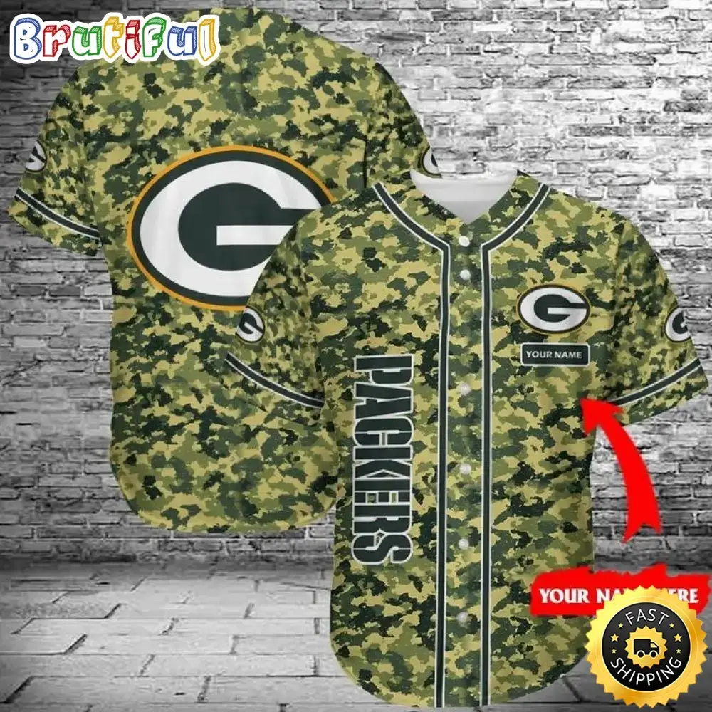 Personalized NFL Green Bay Packers Baseball Jersey Sporty Team Jerseys Image