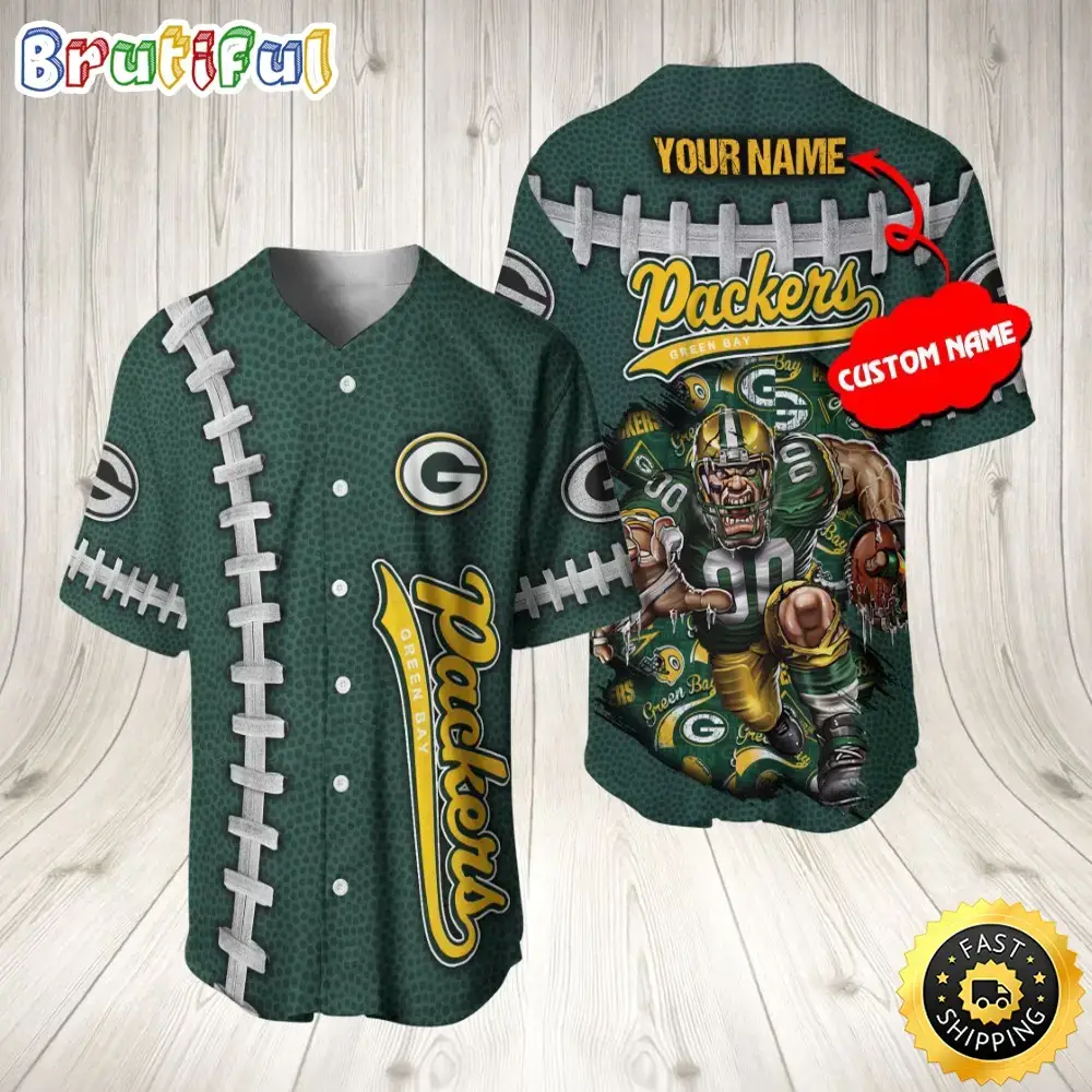 Personalized NFL Green Bay Packers Baseball Jersey Vintage Baseball Gear Image