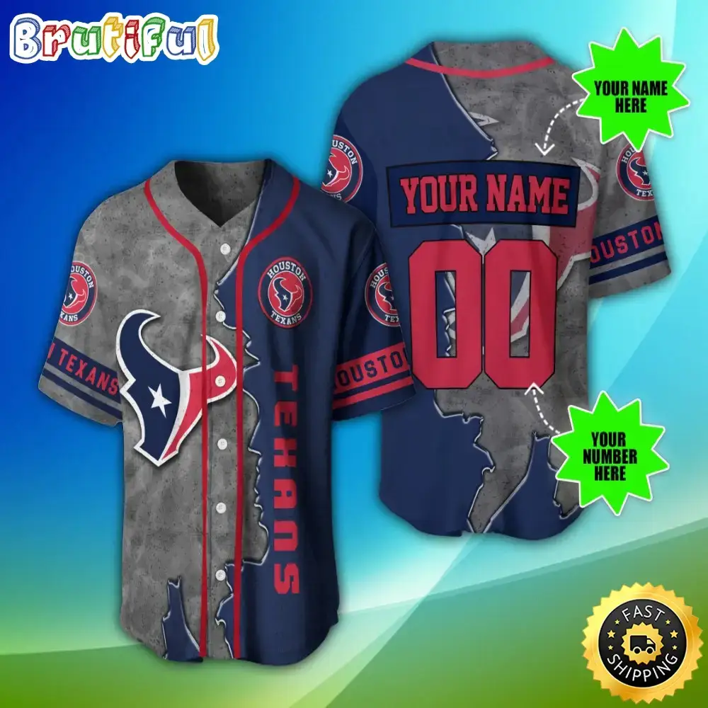 Personalized NFL Houston Texans Baseball Jersey Fan Favorite Jerseys Image