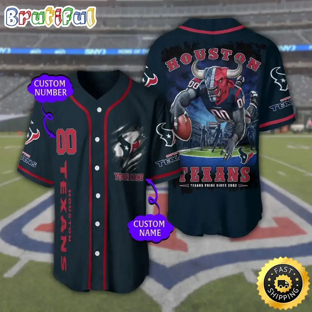 Personalized NFL Houston Texans Baseball Jersey Tradition in Jerseys Image