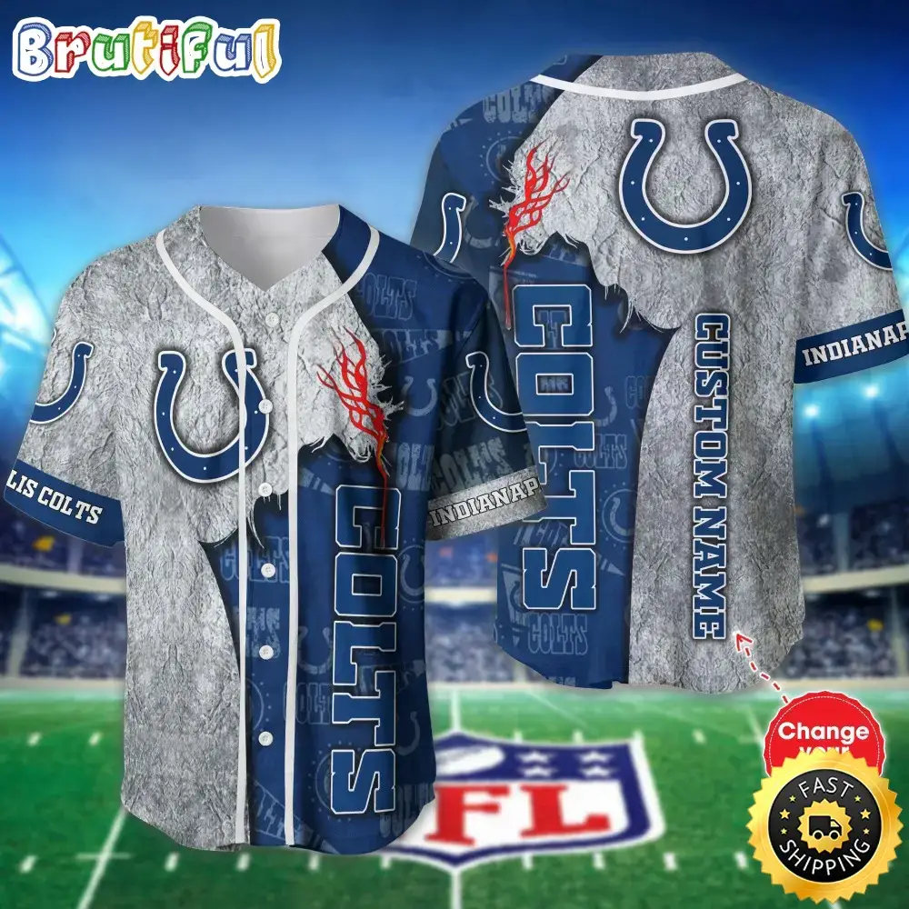 Personalized NFL Indianapolis Colts Baseball Jersey Authentic Baseball Attire Image