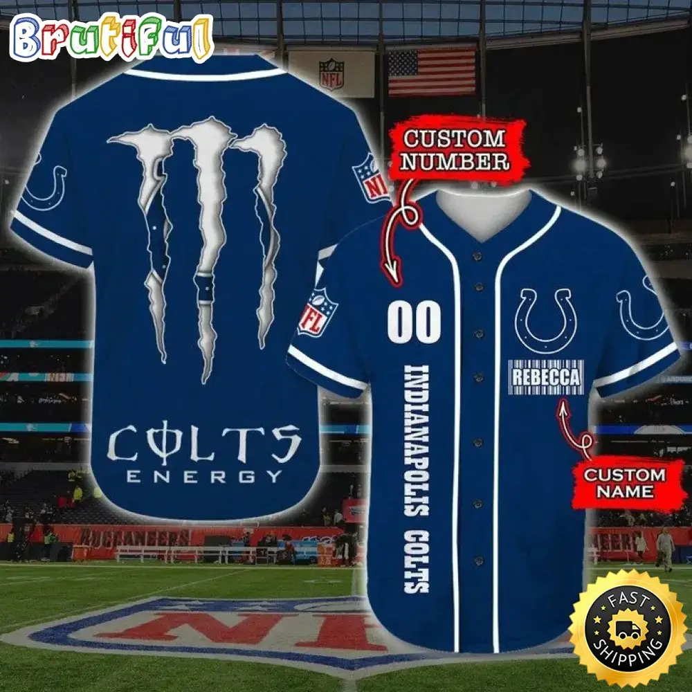 Personalized NFL Indianapolis Colts Baseball Jersey Sportswear Tops Image