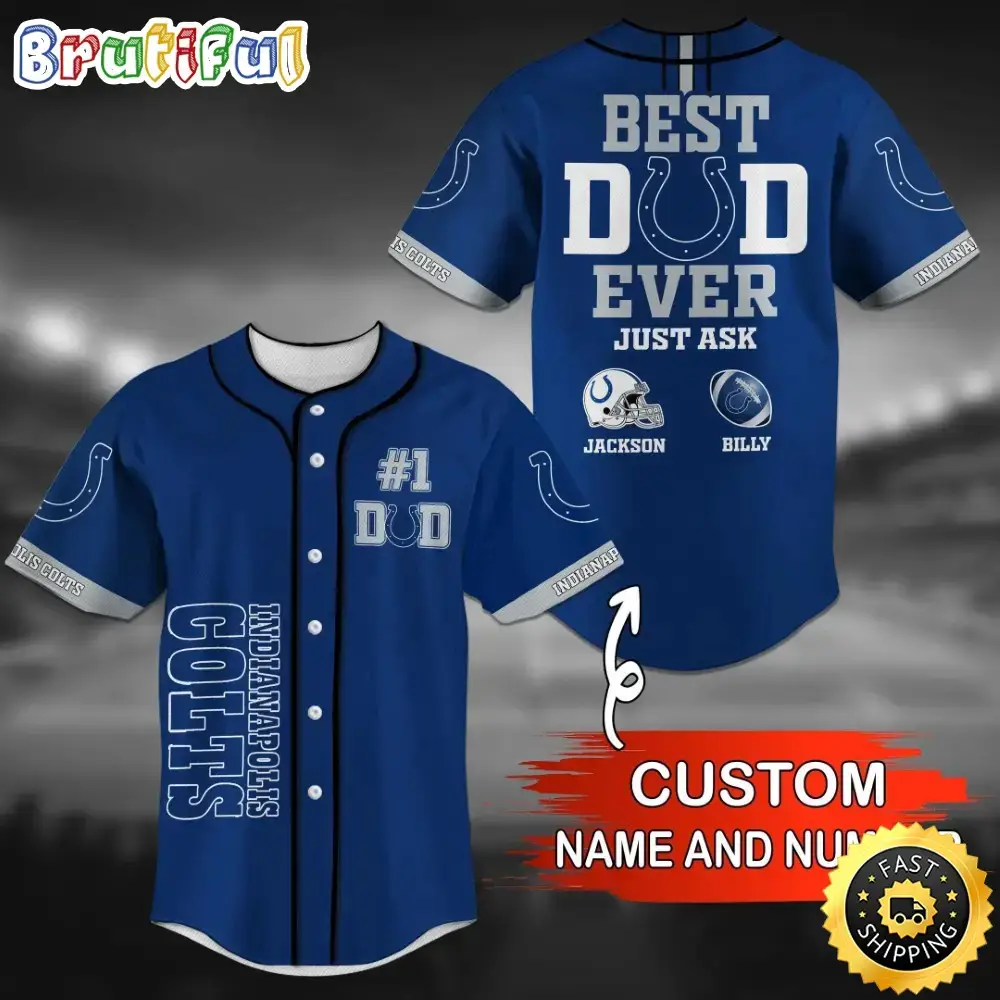 Personalized NFL Indianapolis Colts Baseball Jersey Stylish Baseball Tops Image