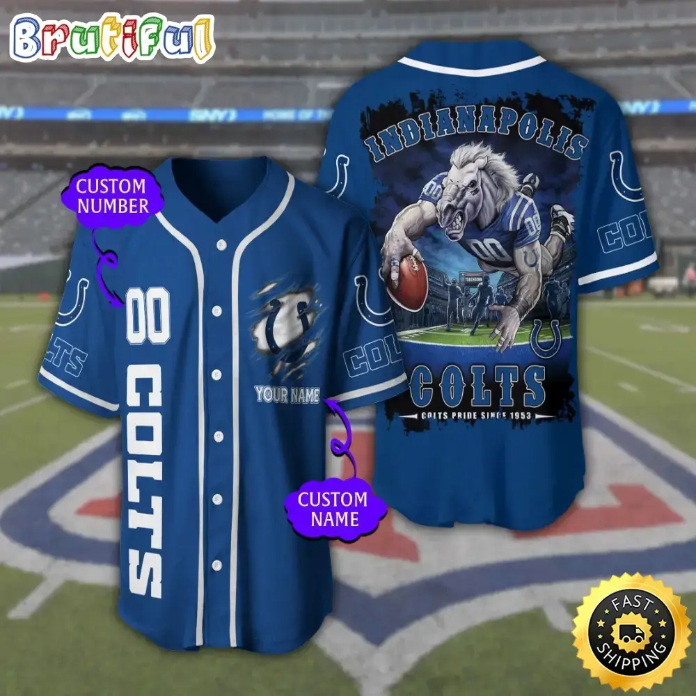 Personalized NFL Indianapolis Colts Baseball Jersey Tradition in Jerseys Image
