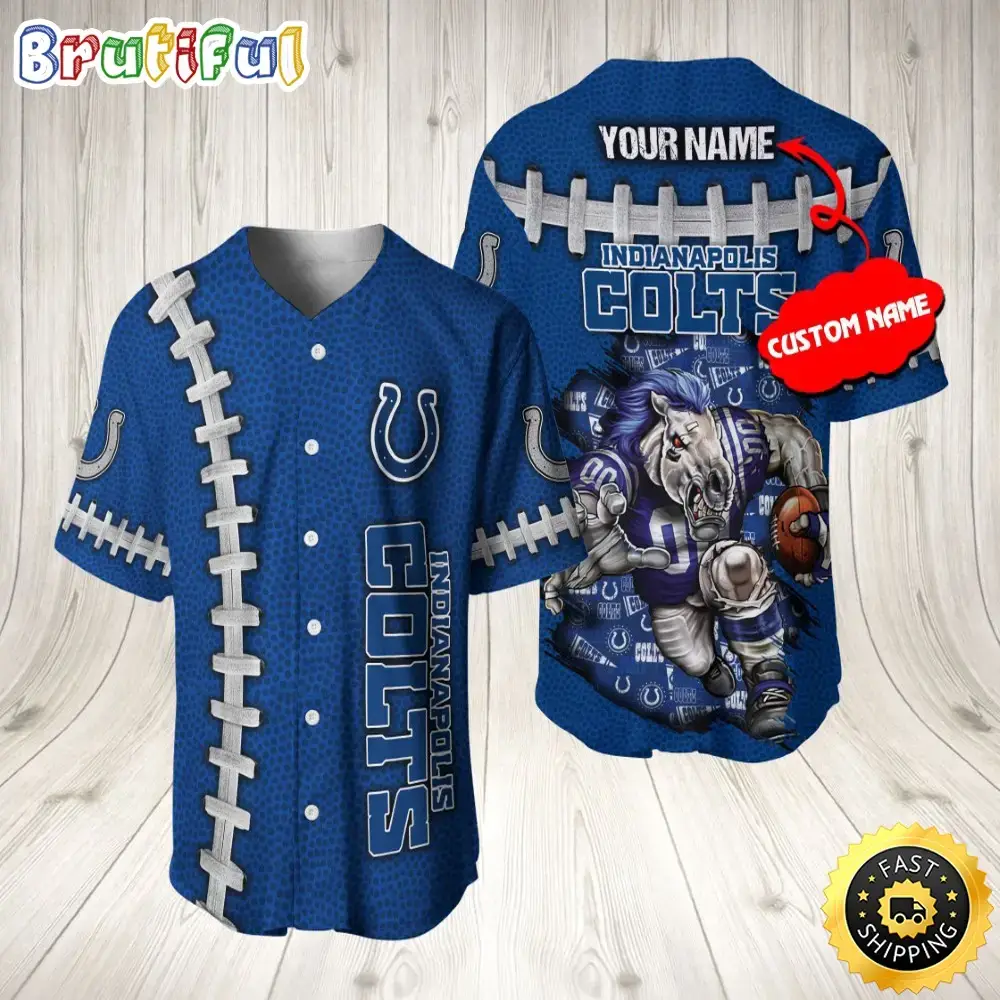 Personalized NFL Indianapolis Colts Baseball Jersey Vintage Baseball Gear Image