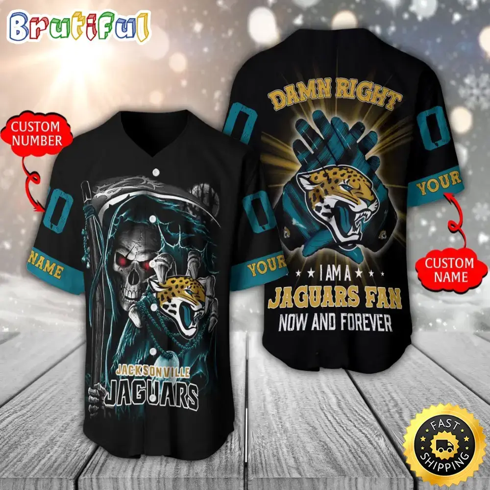Personalized NFL Jacksonville Jaguars Baseball Jersey Classic Baseball Jerseys Image