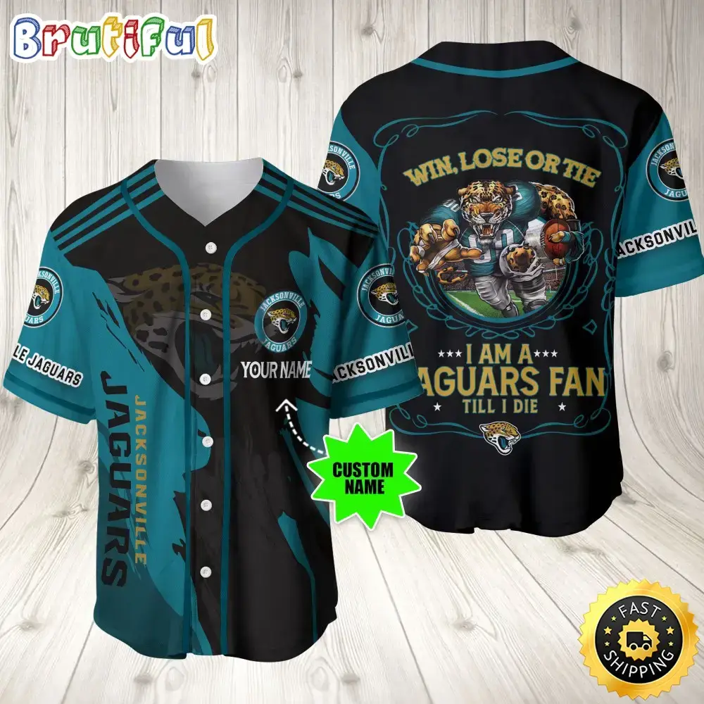 Personalized NFL Jacksonville Jaguars Baseball Jersey Dynamic Team Shirts Image