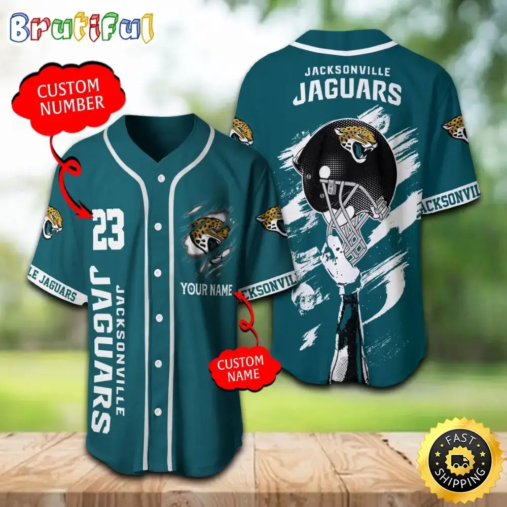 Personalized NFL Jacksonville Jaguars Baseball Jersey For Fans Image