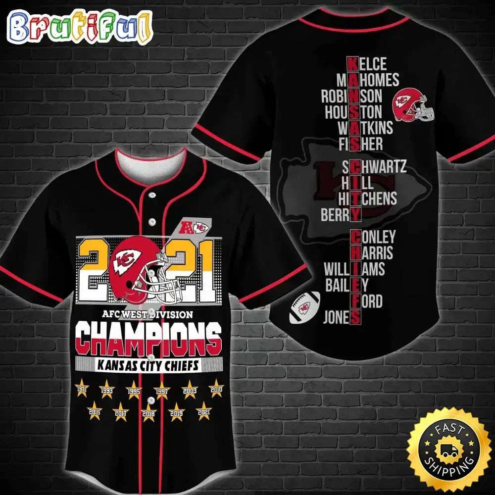Personalized NFL Kansas City Chiefs Baseball Jersey Classic Baseball Jerseys Image