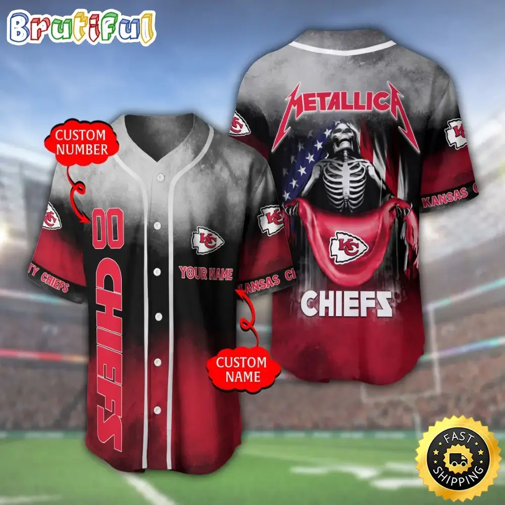 Personalized NFL Kansas City Chiefs Baseball Jersey Vintage Baseball Gear Image