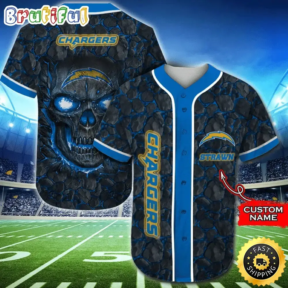 Personalized NFL Los Angeles Chargers Baseball Jersey Casual Baseball Gear Image