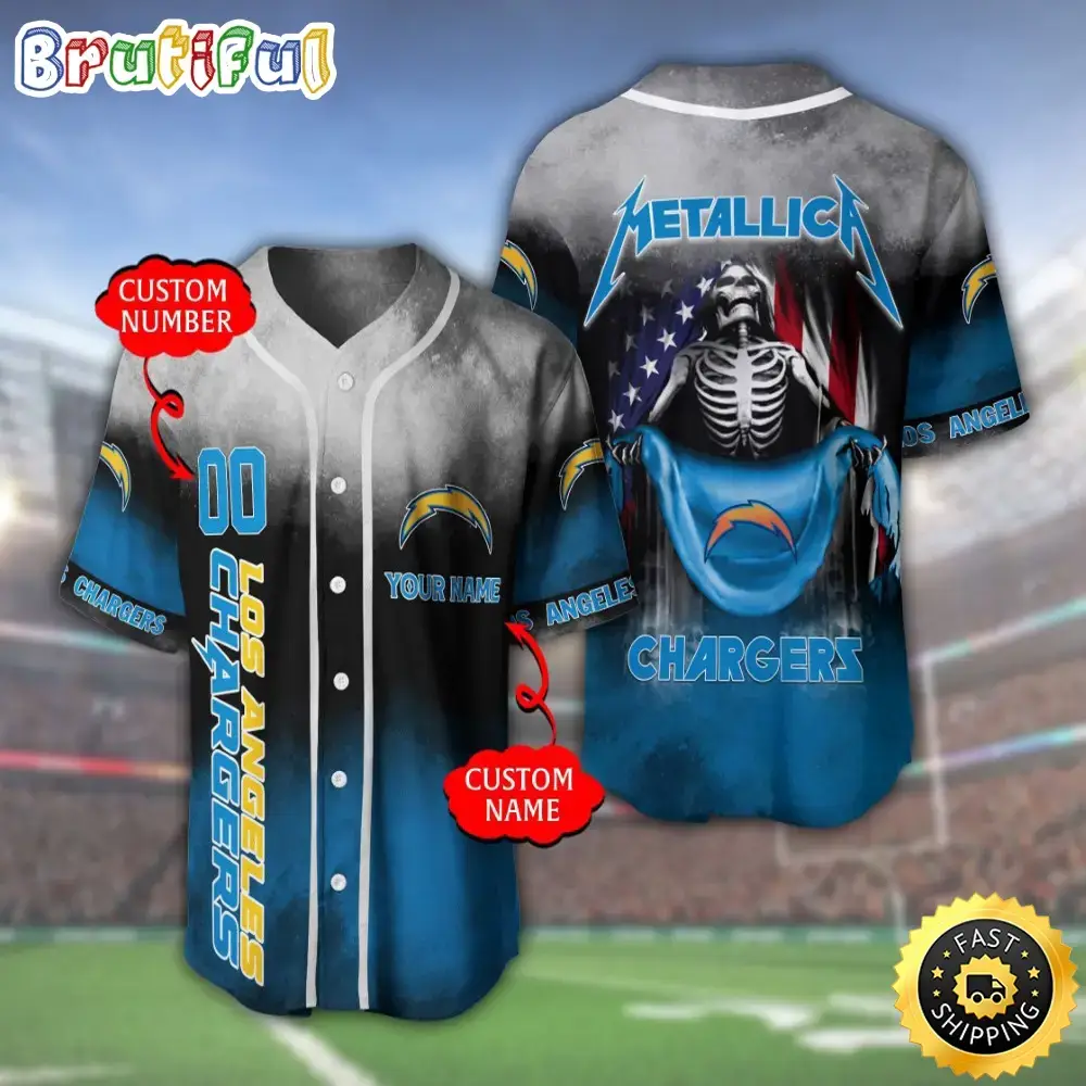 Personalized NFL Los Angeles Chargers Baseball Jersey Classic Baseball Jerseys Image