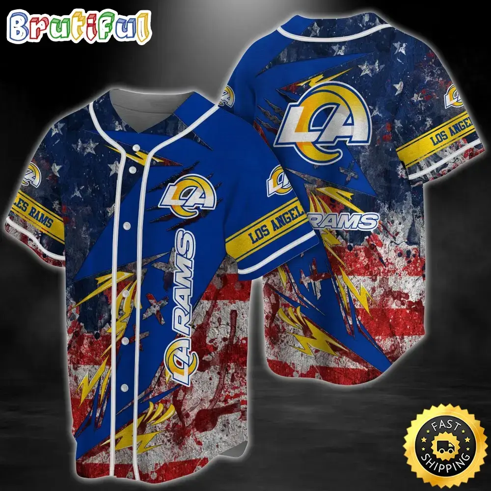 Personalized NFL Los Angeles Rams Baseball Jersey Classic Baseball Jerseys Image