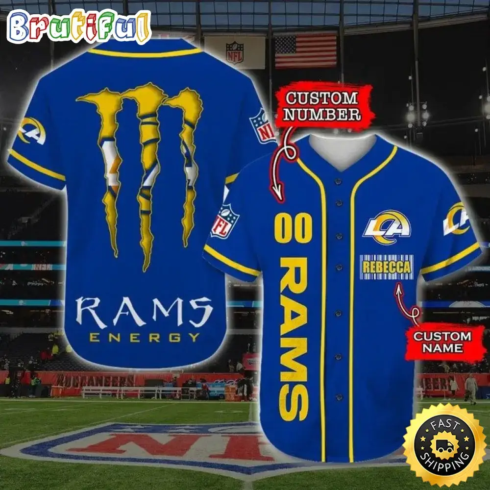 Personalized NFL Los Angeles Rams Baseball Jersey Fan Favorite Jerseys Image