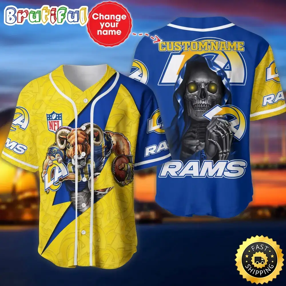 Personalized NFL Los Angeles Rams Baseball Jersey Tradition in Jerseys Image