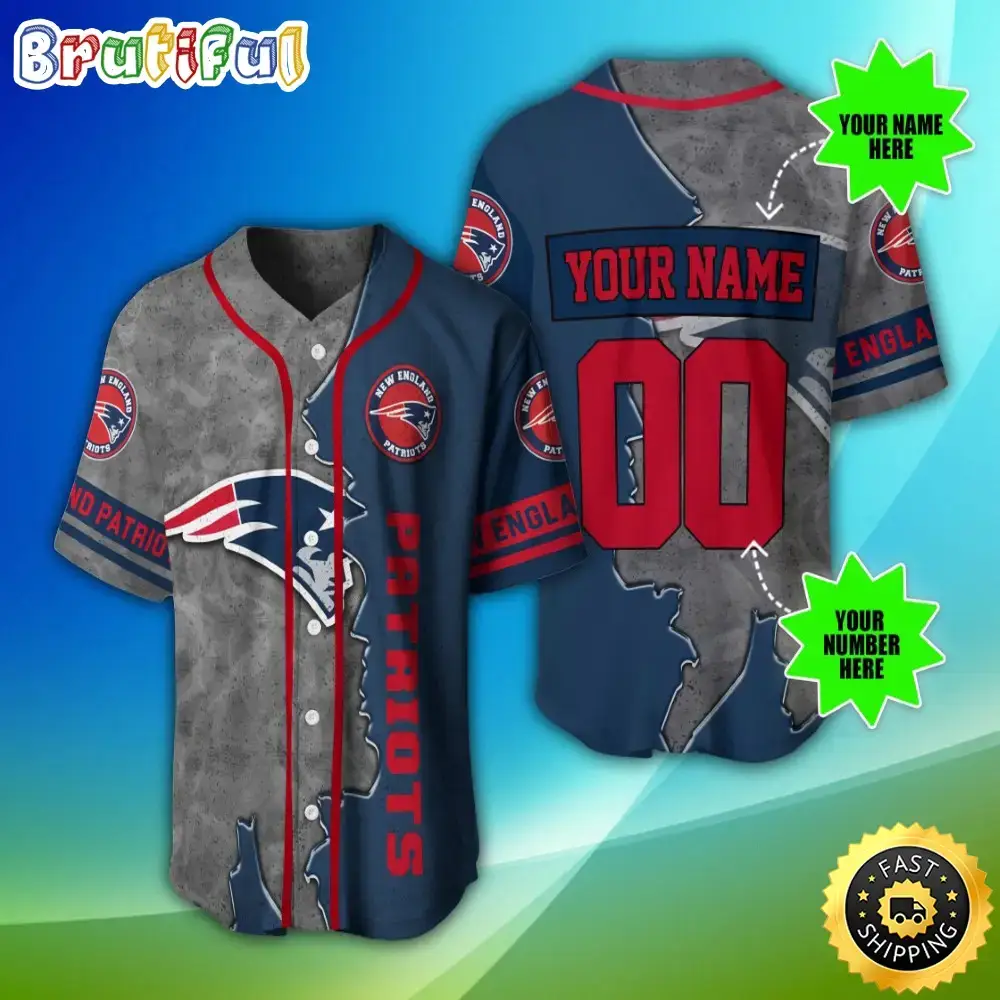 Personalized NFL New England Patriots Baseball Jersey Authentic Baseball Attire Image