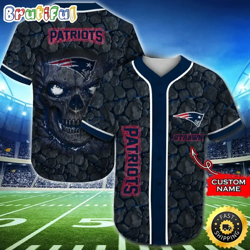 Personalized NFL New England Patriots Baseball Jersey Casual Baseball Gear Image