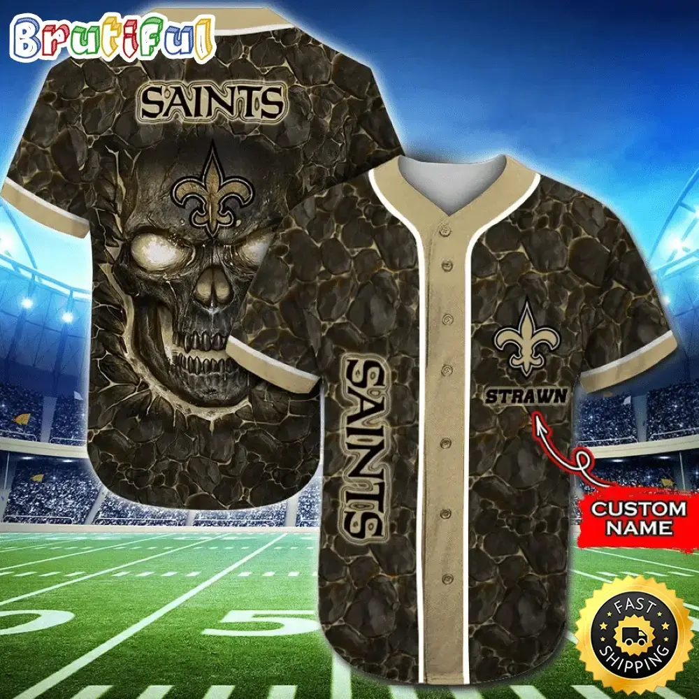 Personalized NFL New Orleans Saints Baseball Jersey Essential Team Tops Image