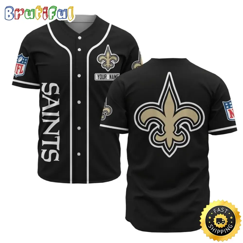 Personalized NFL New Orleans Saints Baseball Jersey Sporty Team Jerseys Image