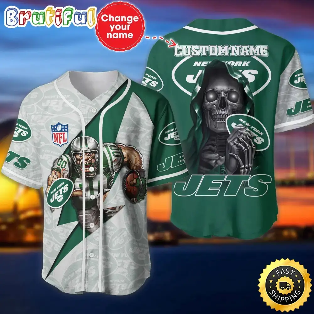 Personalized NFL New York Jets Baseball Jersey Classic Baseball Jerseys Image
