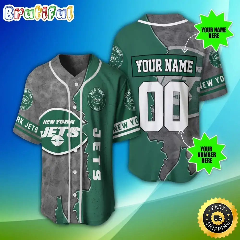 Personalized NFL New York Jets Baseball Jersey Fan Favorite Jerseys Image
