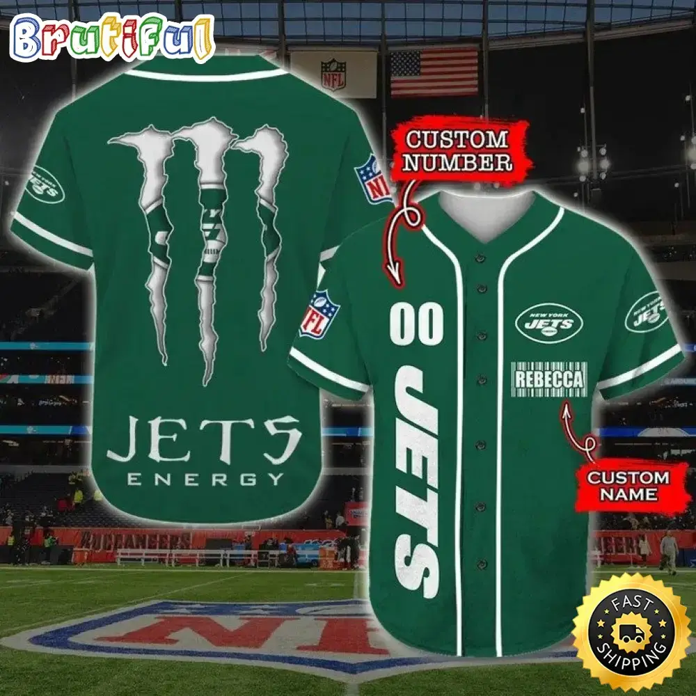 Personalized NFL New York Jets Baseball Jersey Sportswear Tops Image