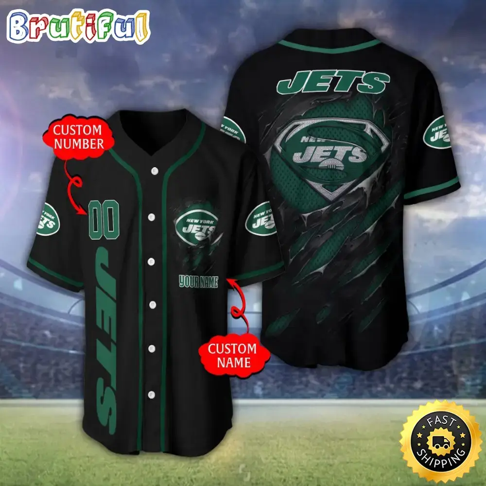 Personalized NFL New York Jets Baseball Jersey Stylish Baseball Tops Image