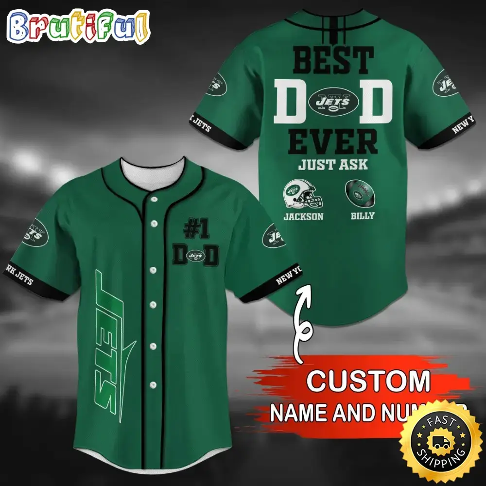 Personalized NFL New York Jets Baseball Jersey Team Spirit Tops Image
