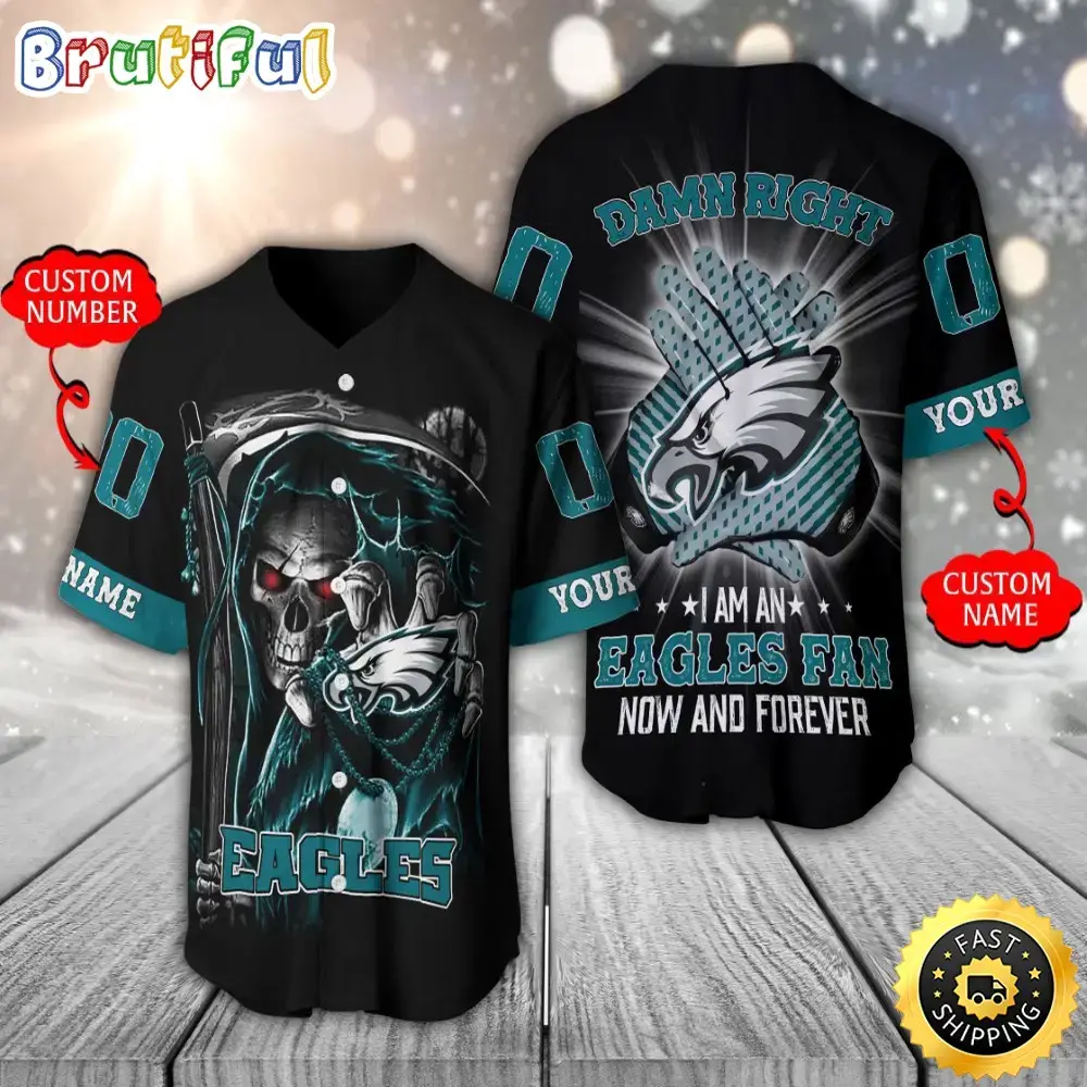 Personalized NFL Philadelphia Eagles Baseball Jersey Classic Baseball Jerseys Image
