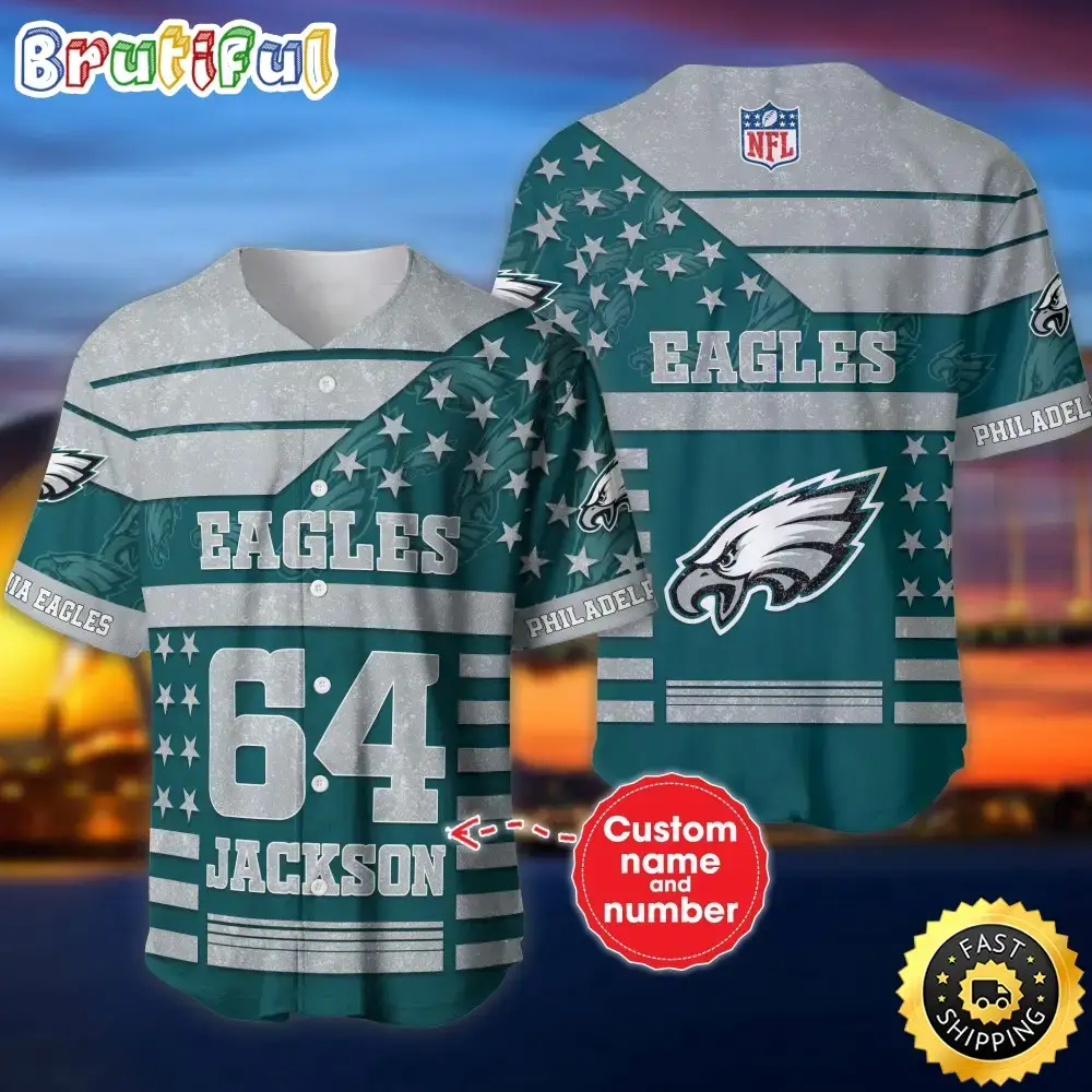 Personalized NFL Philadelphia Eagles Baseball Jersey Dynamic Team Shirts Image