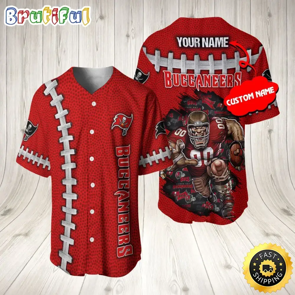 Personalized NFL Tampa Bay Buccaneers Baseball Jersey Athletic Team Shirts Image
