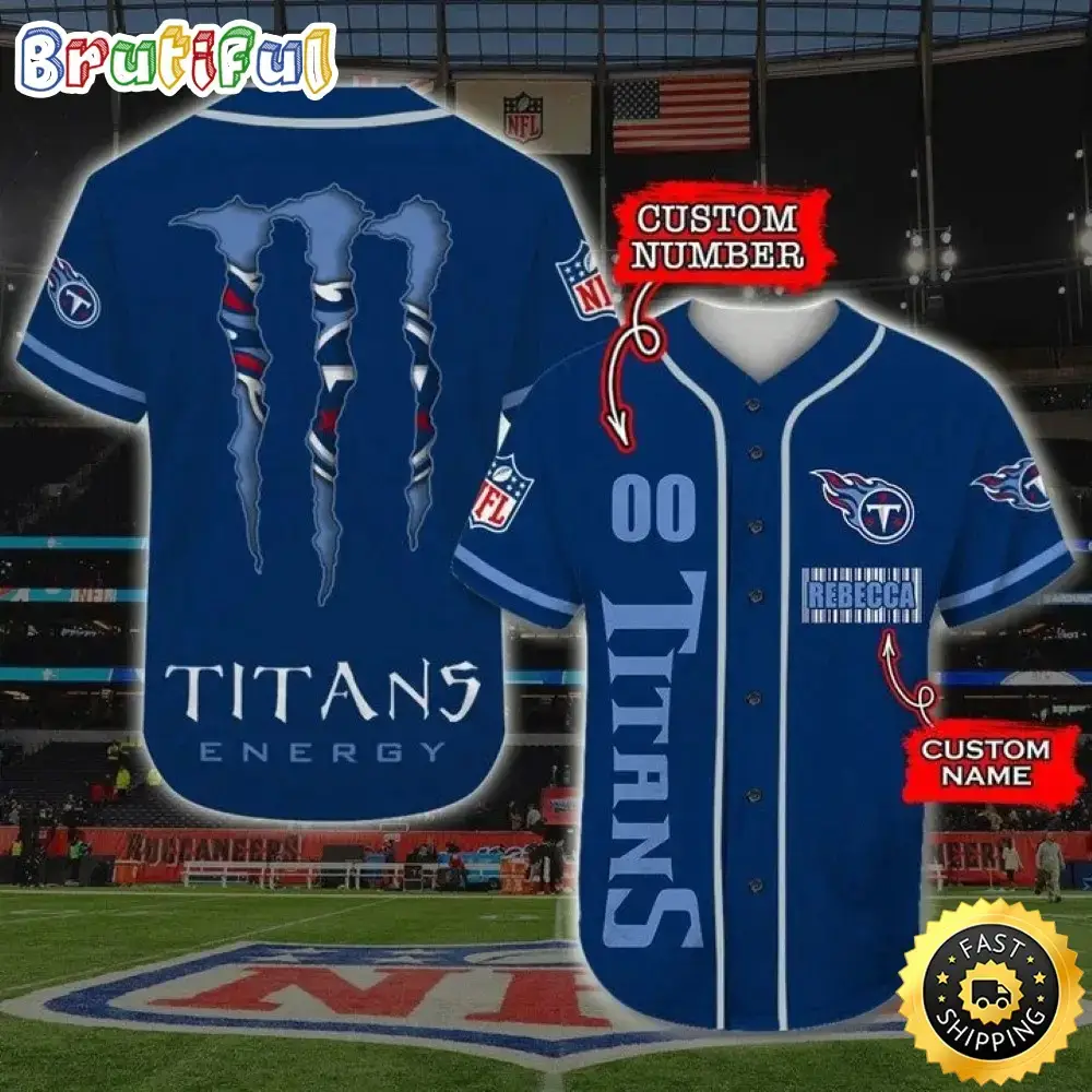 Personalized NFL Tennessee Titans Baseball Jersey Authentic Baseball Attire Image