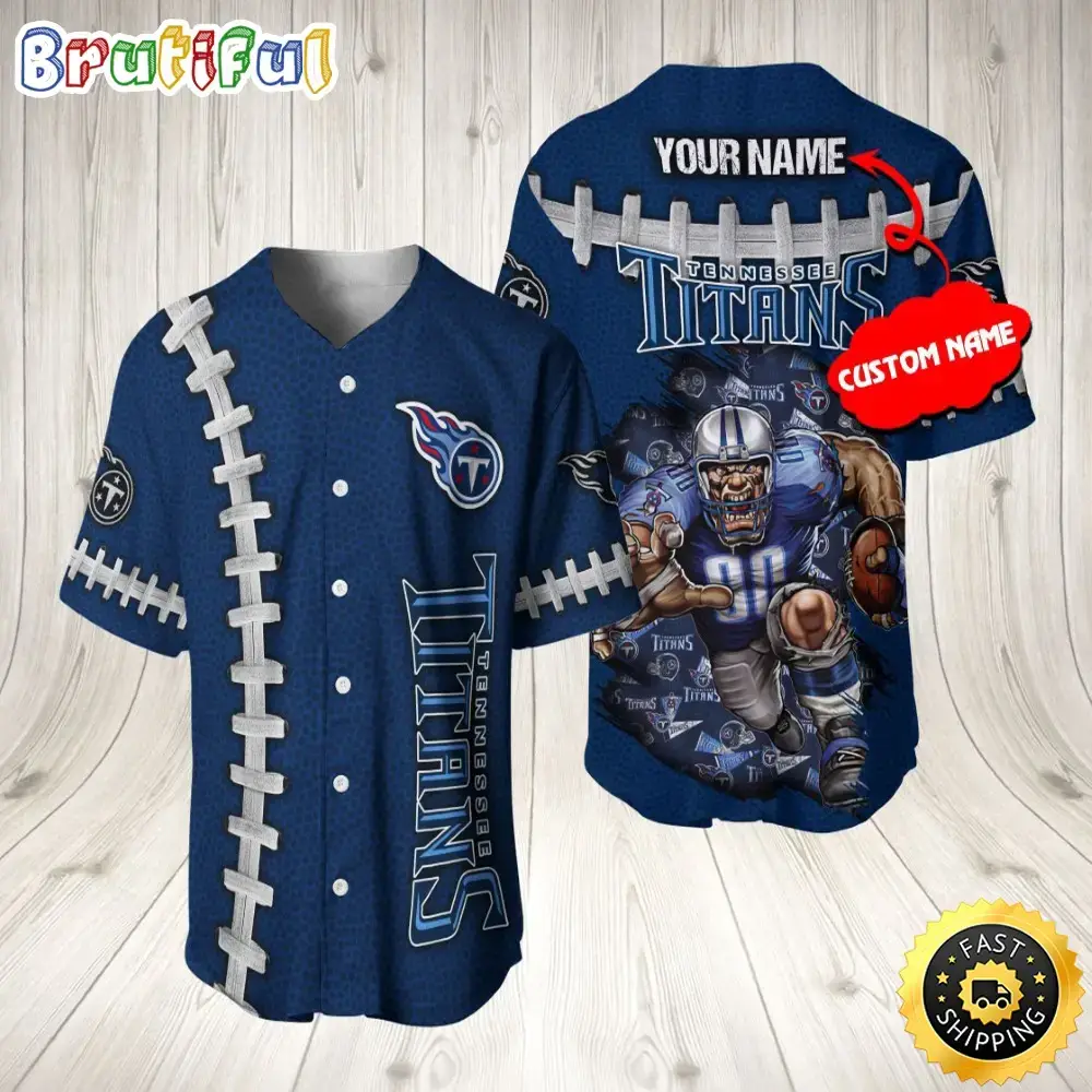 Personalized NFL Tennessee Titans Baseball Jersey Vintage Baseball Gear Image