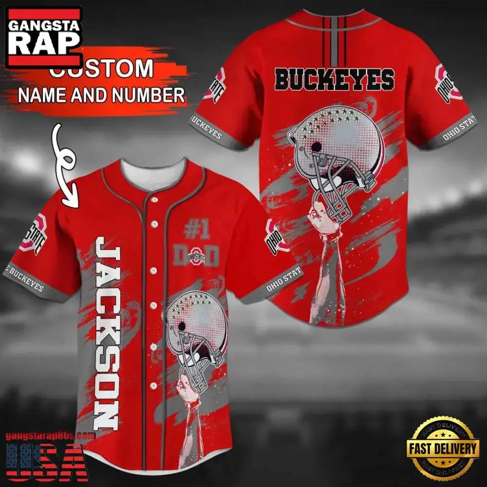 Personalized Ohio State Buckeyes Summer Baseball Jersey Shirt Image