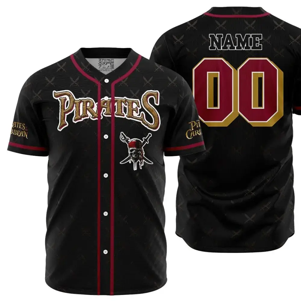 Personalized Pirates Of The Caribbean V2 Baseball Jersey Image