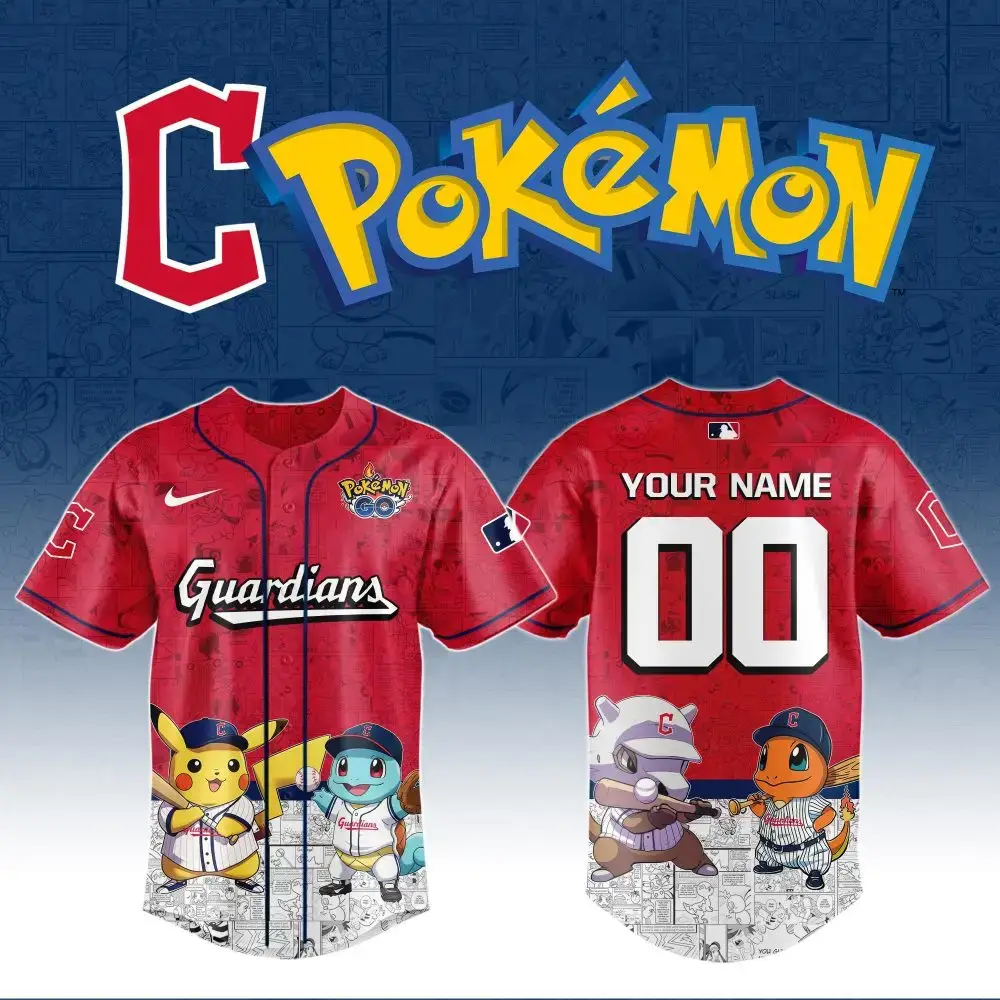 Personalized Pokémon Baseball Jersey – Pikachu & Friends Custom Team Gear Image