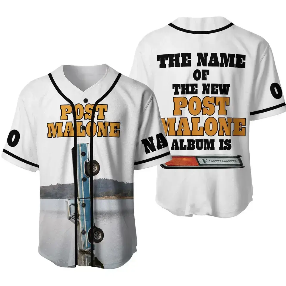 Personalized Post Malone Album is Dallas Cowboys Baseball Jersey Image