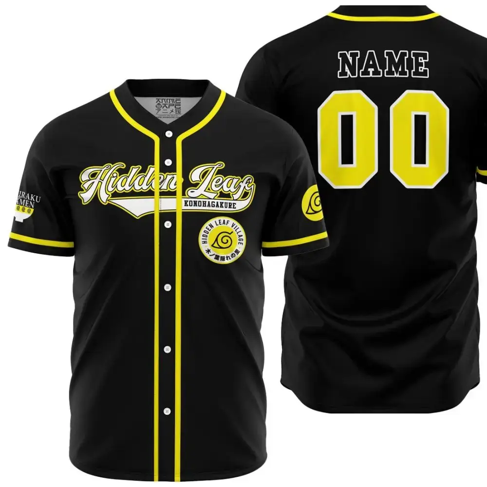 Personalized Shippuden Hidden Leaf Uzumaki Shippuden Baseball Jersey Image